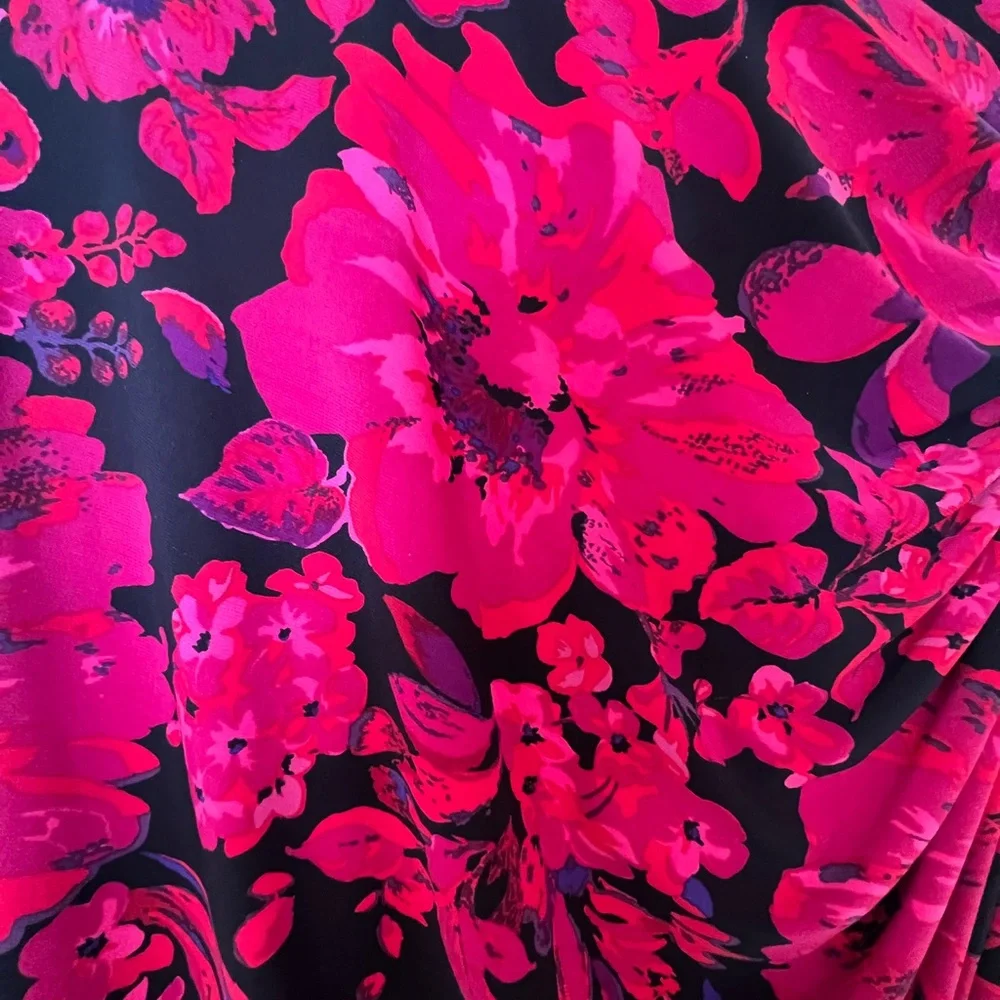Women’s size 10 Lauren Ralph Lauren capped Sleeveless Floral Dress flowers wrap - Picture 11 of 15